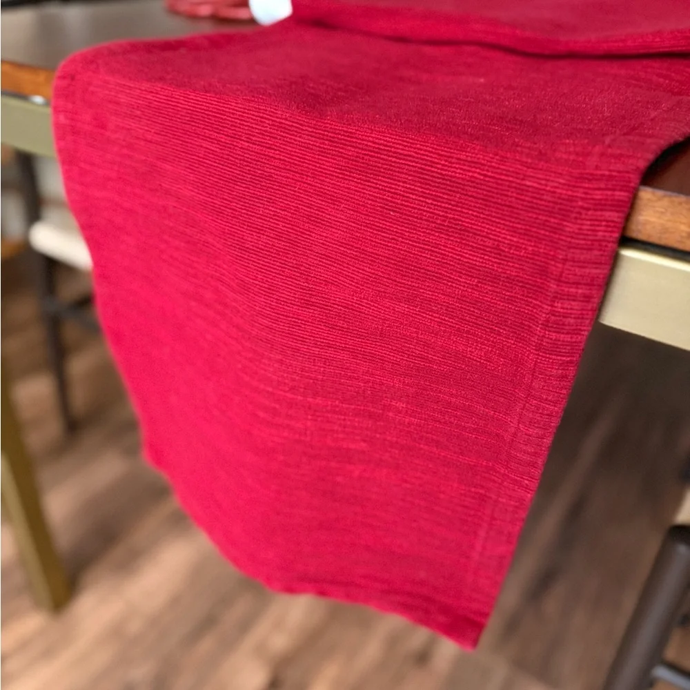 Crate and Barrel Red Table Runner